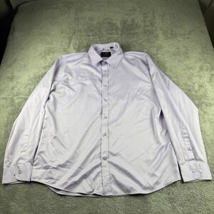 FLEX‎ Mens Luxury Collection Button Up Long Sleeve Dress Shirt Mens XL Purple